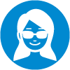icon of person's face with sunglasses