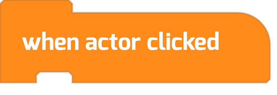 When actor clicked, an event block